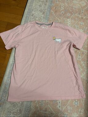 GOAT Kids' Pink Short Sleeve Tee with Goat Patch
